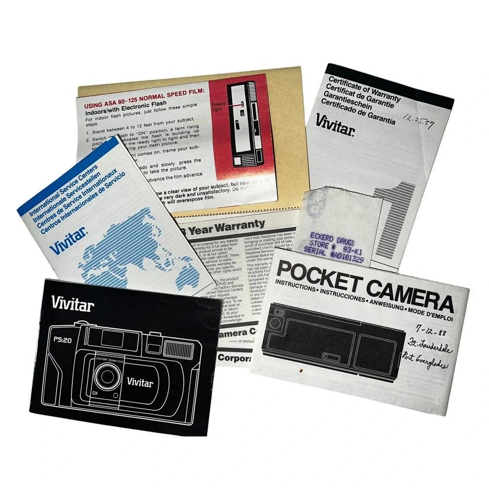 Vivitar PS20 Point and Shoot 35mm‎ Film Camera with Strap and Original Box